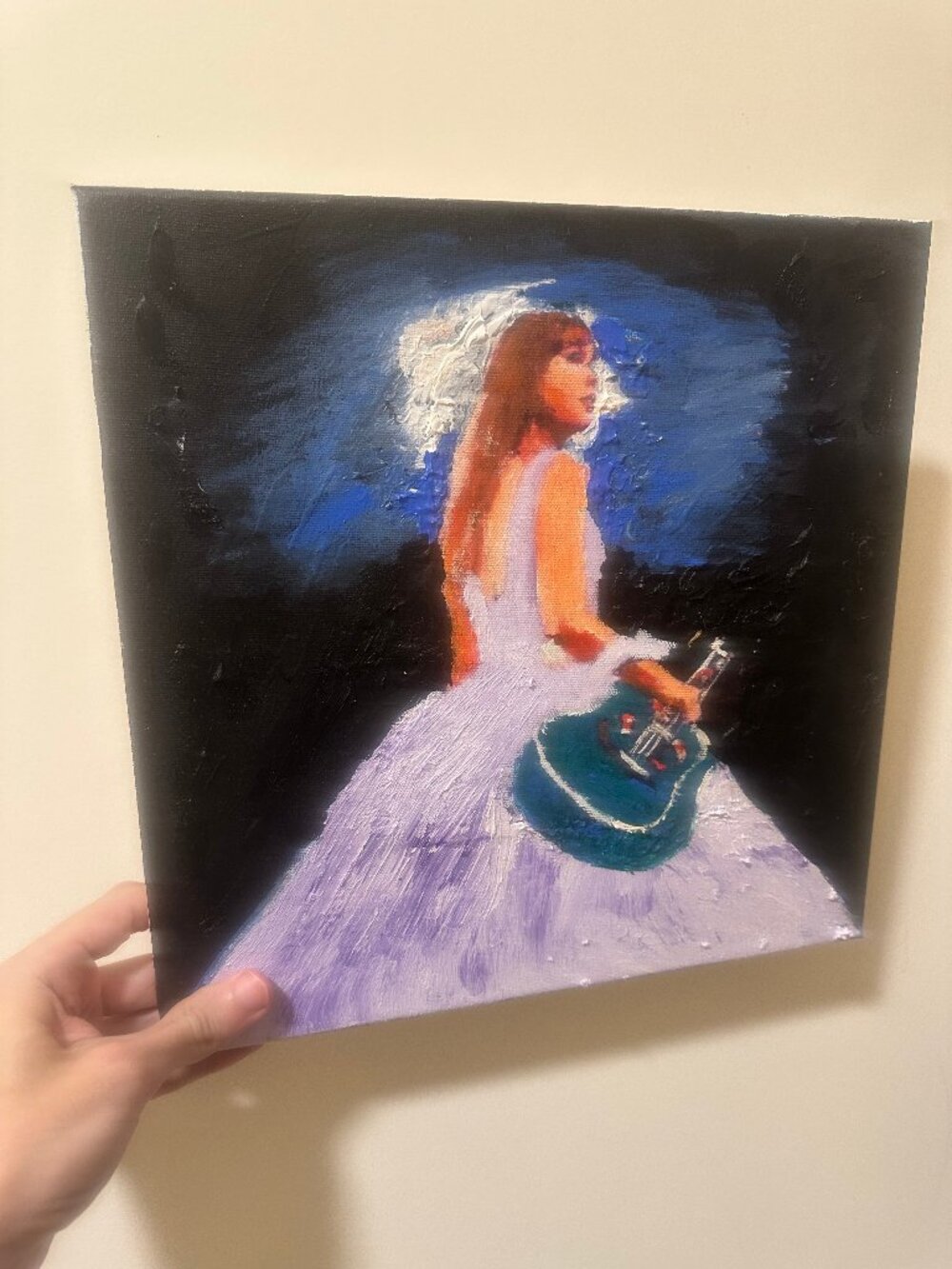 Taylor Swift Enchanted 12x12 Painting Signed by the Artist on canvas
